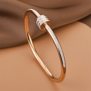 Classic Knot CZ Bracelet – Gold, Silver & Rose Gold