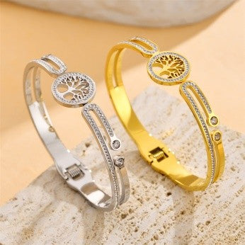 Tree of Life Symbolic CZ Bracelet – Spiritual Jewelry
