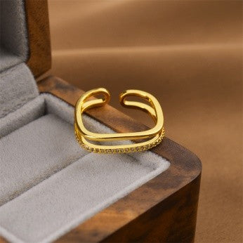 18K Gold Plated Designer Ring