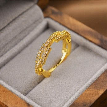 18K Gold Plated Designer Ring