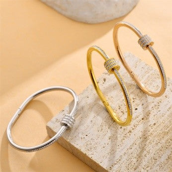 Classic Knot CZ Bracelet – Gold, Silver & Rose Gold