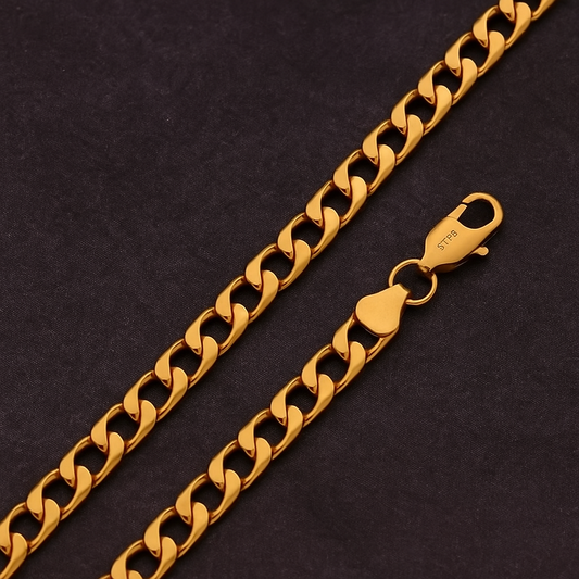 Cuban Link Gold-Plated Chain for Men – 18K Style | For Him Collection