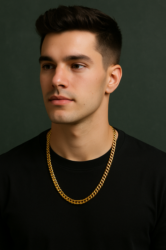 Cuban Link Gold-Plated Chain for Men – 18K Style | For Him Collection